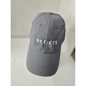 Netjets Hat Cap Gray Nike Legacy91 Dri-fit Adjustable Golf EUC Dad Gift